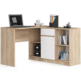 SESTAV CLP B-17 KOMODA + RADNI STOL PK SONOMA / BIJELA