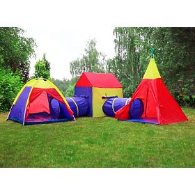 Set šatora za djecu 5u1 kućica + tuneli IPLAY