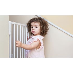 Sigurnosna barijera 74-105 cm za stepenice i vrata čelični dodatni paneli bijela ECOTOYS