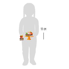 small foot Drvena rođendanska torta s voćem