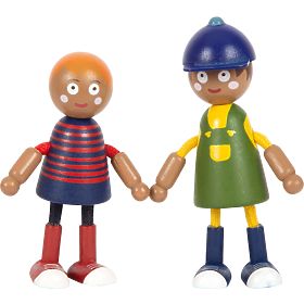 small foot Drvene figurice obitelj s invalidskim kolicima