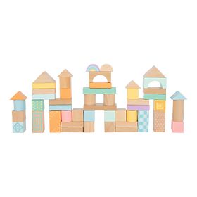 Small Foot Drvene kocke pastelne 50 kom