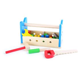 small foot Drveni radni stol i kutija s alatom 2u1, small foot