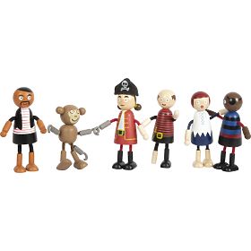 small foot Fleksibilne lutke piratske figurice, small foot