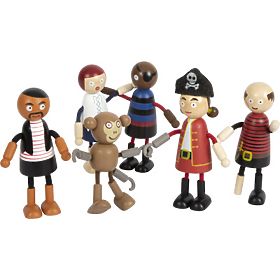 small foot Fleksibilne lutke piratske figurice, small foot