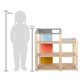 small foot Kućica za lutke s namještajem, prirodna