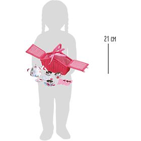 small foot Ružičasta piknik košara s posuđem