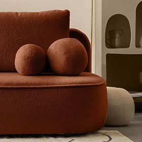 Sofa s funkcijom spavanja i spremištem Bella bakrena, boucle