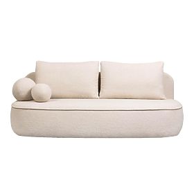 Sofa s funkcijom spavanja i spremištem Bella svijetlo bež, boucle