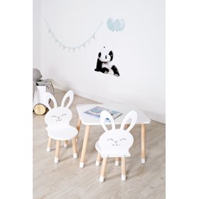 Dječji stol sa stolicama - Zec - bijela boja, Ourbaby
