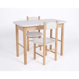 Set stola i stolica Simple - bijeli, Drewnopol