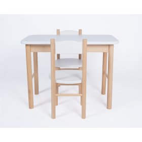 Set stola i stolica Simple - bijeli, Drewnopol