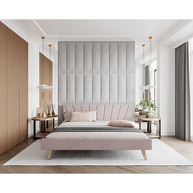 Tapecirani krevet HEAVEN 140 x 200 cm - Puder roza, FDM