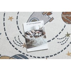 Tepih BONO 8288 krug Prostor, planeti krem / antracit