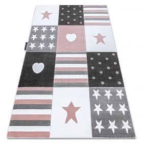 Tepih PETIT MALÝ, SRCE, ZVIJEZDE, ružičasti, F.H.Kabis