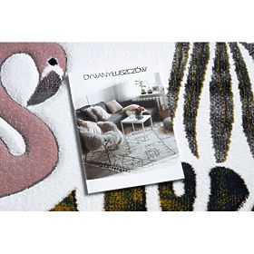 Tepih VRT, FLAMINGOSI, LISTOVI MONSTERE, krem, F.H.Kabis