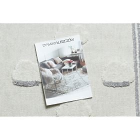 Tepih YOYO GD62 bijeli / sivi - Oblaci za djecu, strukturni, senzoričke rese, F.H.Kabis