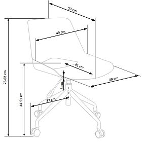 Uredska stolica Škorpion - pepeljasto siva, Halmar