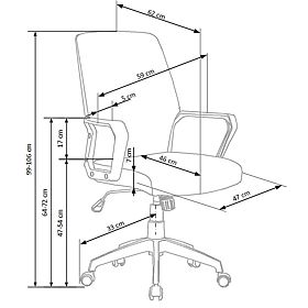 Uredska stolica Spin - bež - bijela, Halmar