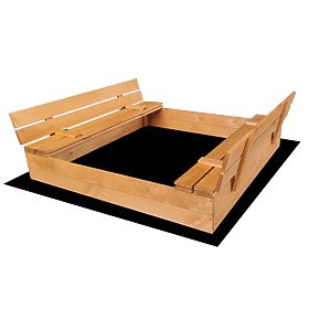 Zatvoreno pješčanik s klupama 120 x 120 - impregnirano