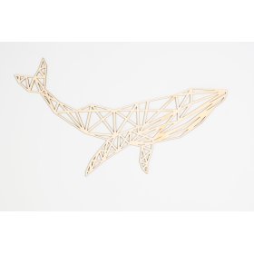 Drvena geometrijska slika - Kit - različite boje, Elka Design