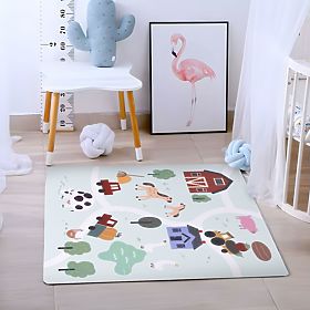 Velika EVA pjenasta podloga za djecu Farma 90,5x90,5 cm 21 kom ECOTOYS