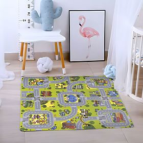 Velika EVA pjenasta podloga za djecu Grad 90,5x90,5 cm 21 kom ECOTOYS