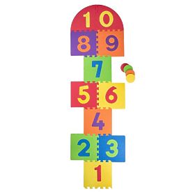 Velike pjenaste puzzle za igru skakanja školice