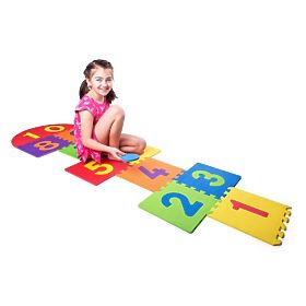 Velike pjenaste puzzle za igru skakanja školice