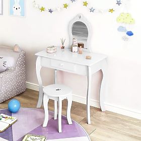 Veliki dječji toaletni stolić s ogledalom za djevojčice ECOTOYS