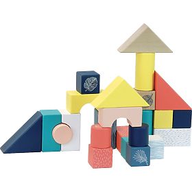 Vilac Drvena kolica s obojenim kockama Canopée