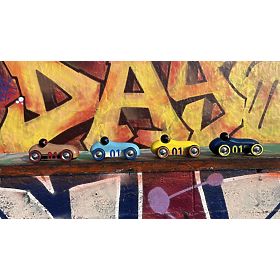 Vilac Drveni automobil Old Sport Compet žuti