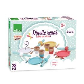 Vilac Drveni set za jelo 28 dijelova, Vilac