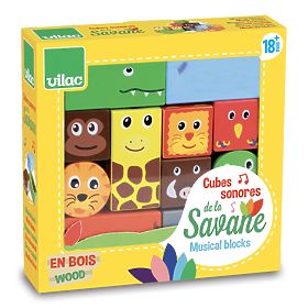 Vilac Savana drvene zvučne kocke