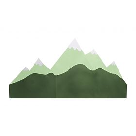 Pjena za zaštitu zida iza kreveta Mountains - zelena