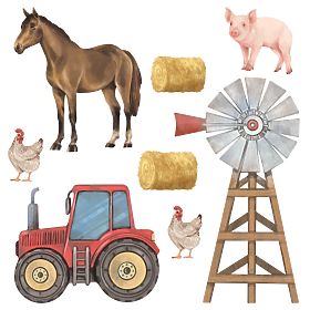 Zidna naljepnica - farma životinja