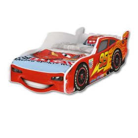 Krevet u obliku auta Munjeviti jurić McQueen - crvena boja